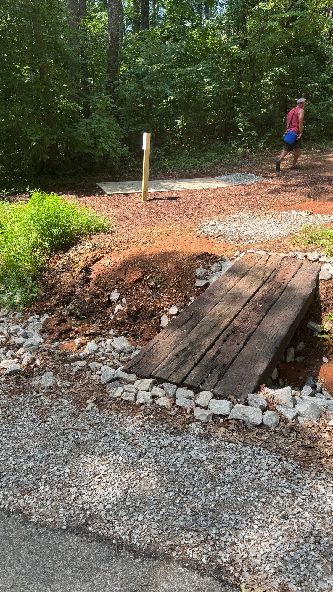 Bridge to cross ditch is good!