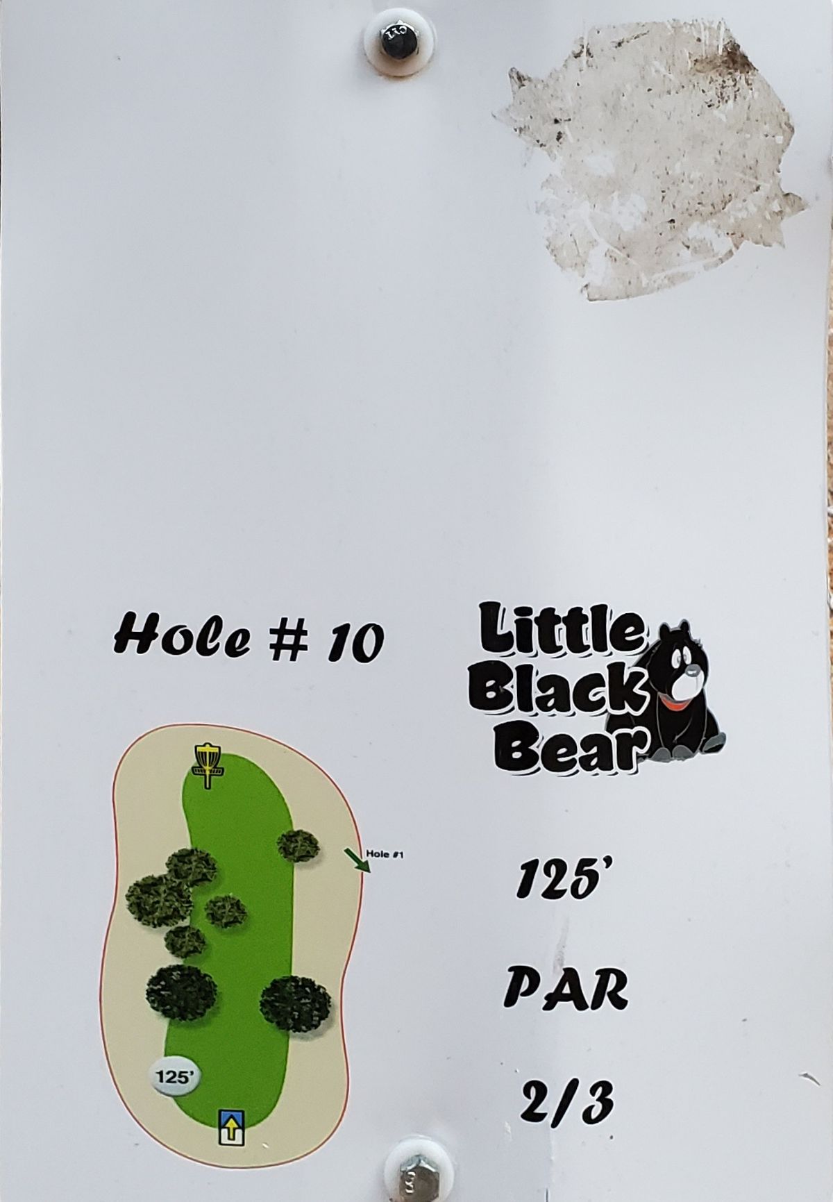 Tee sign hole 10