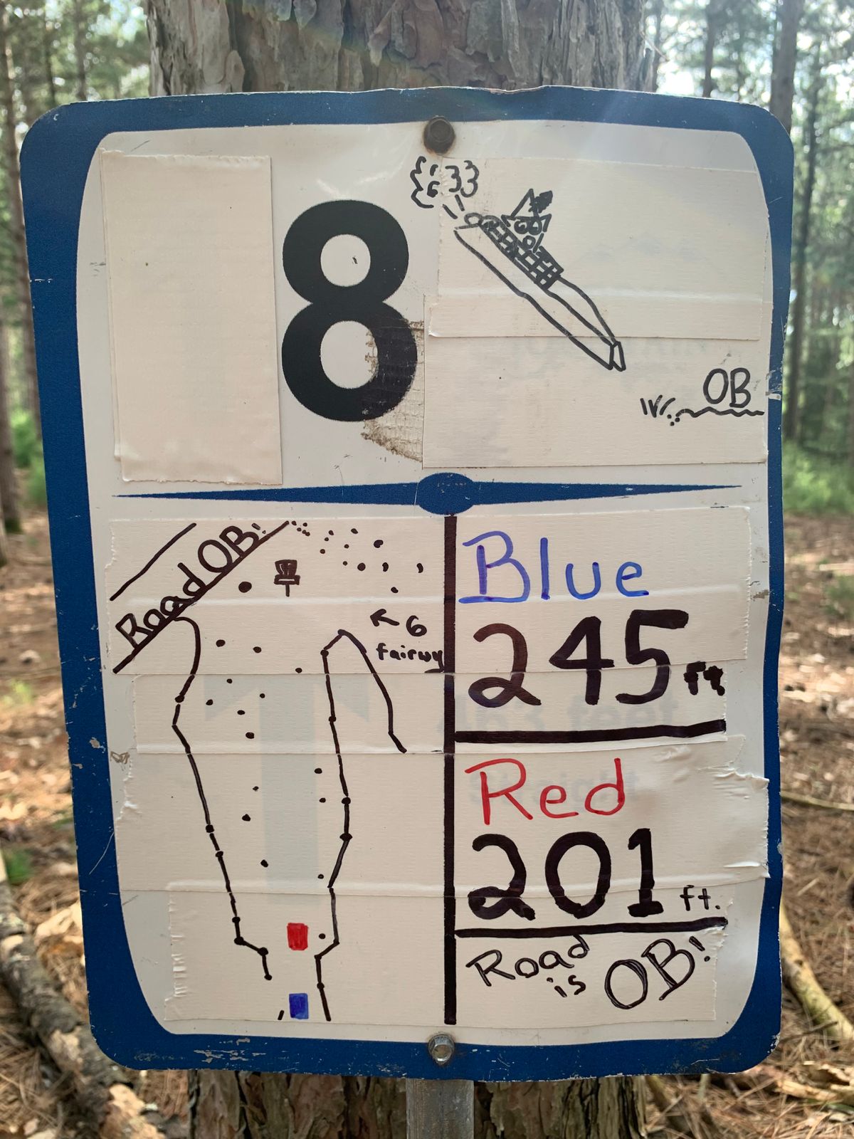 Temp tee sign