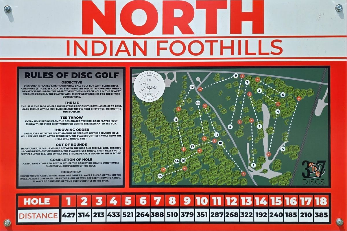 Indian Foothills North Map