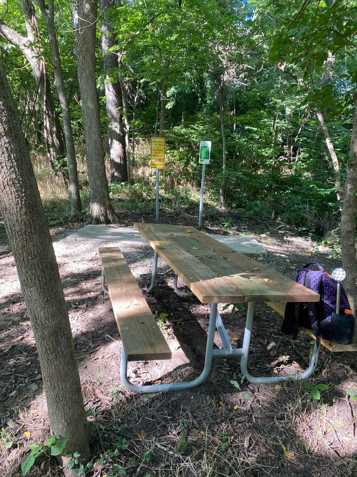 Rest area at Hole 2 tee pad.