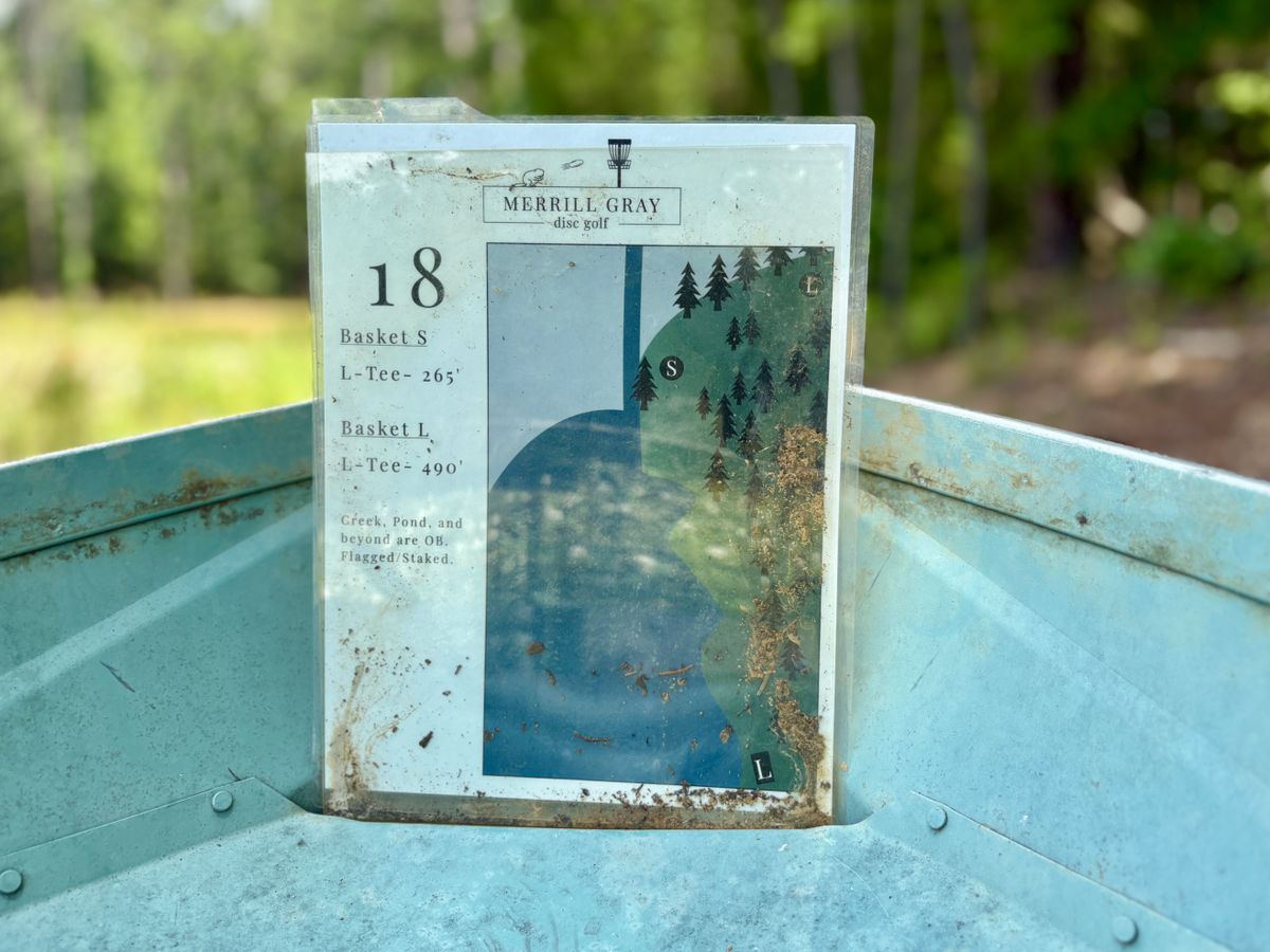 Hole 18 Tee Sign