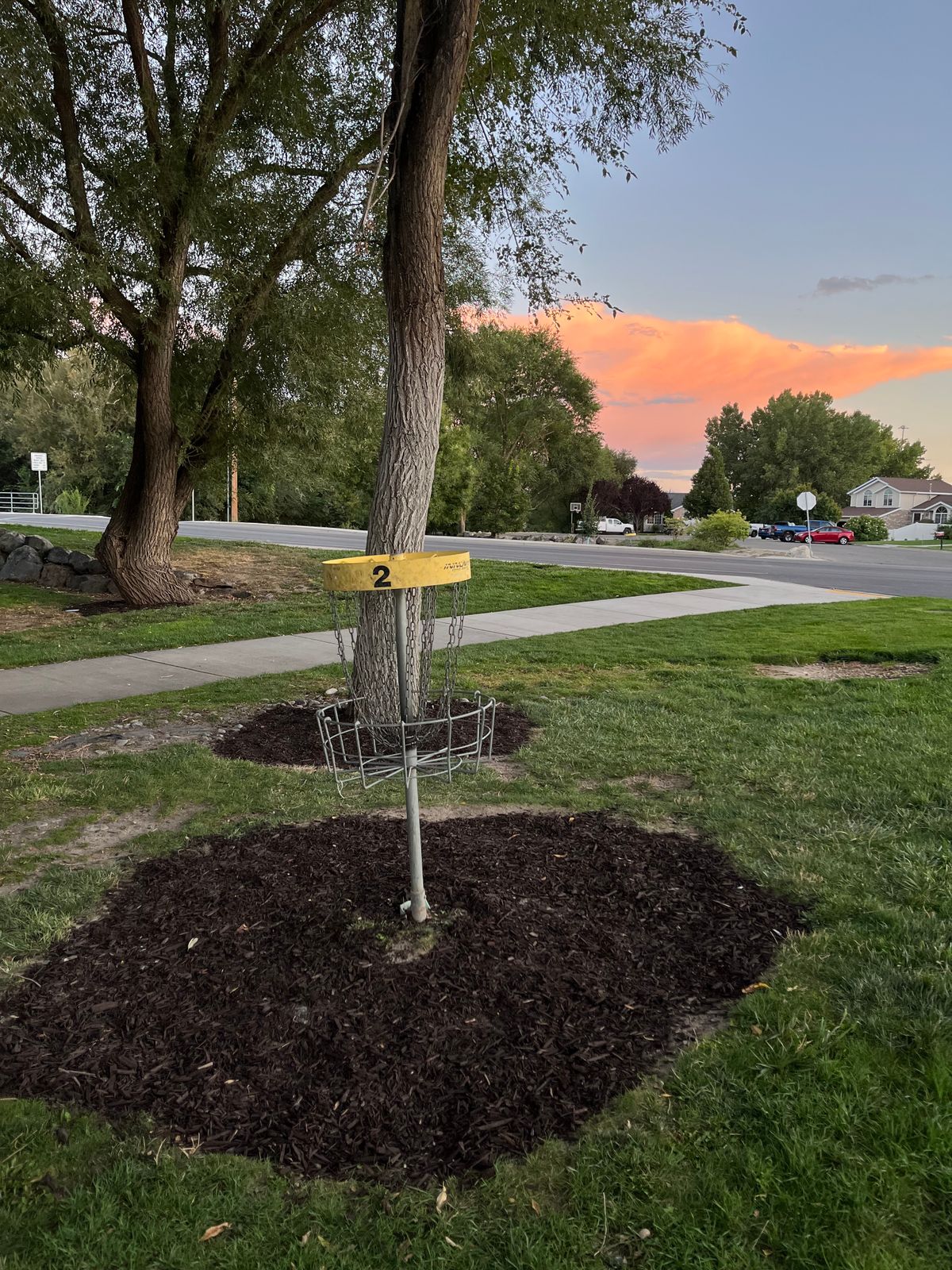 Hole 2 with new bark chips 🫡