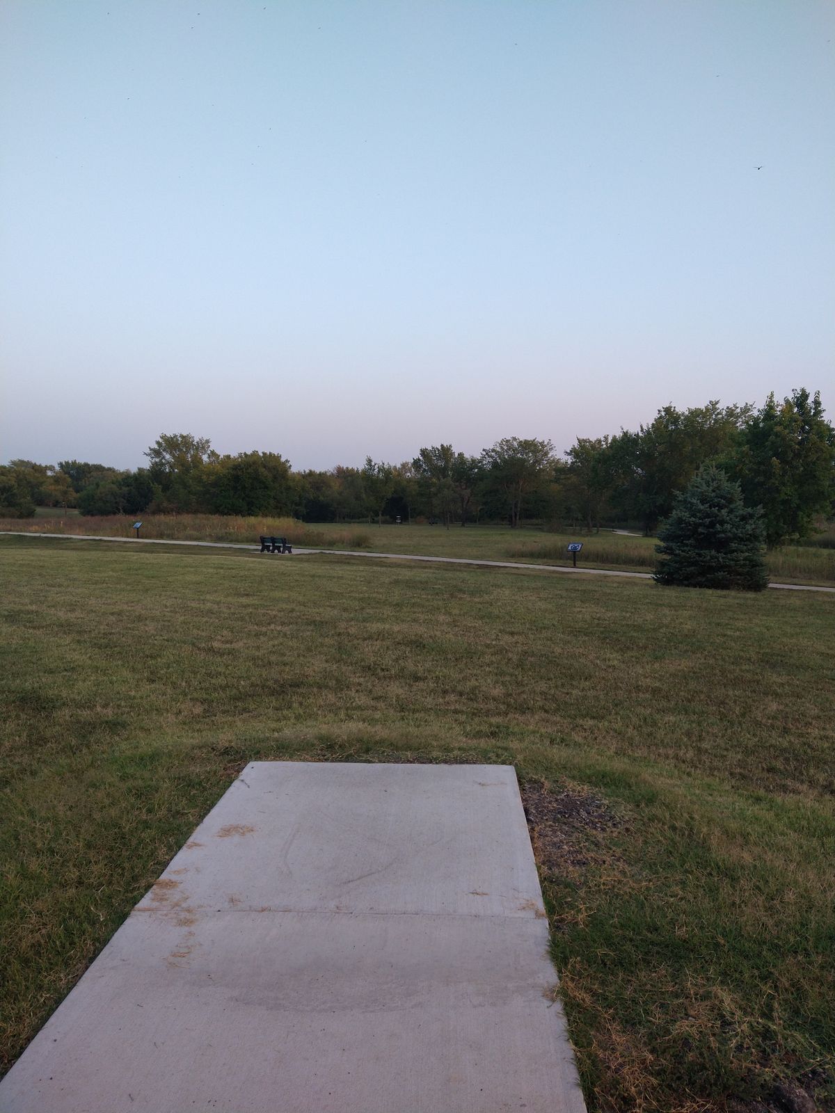 4th Tee Pad south of center field of the baseball field. This is a big air shot mostly south.