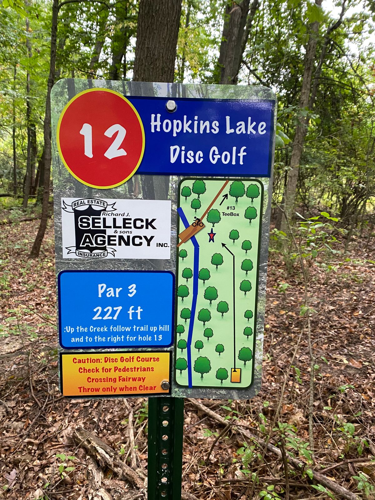 Hole 12 Tee Sign.
