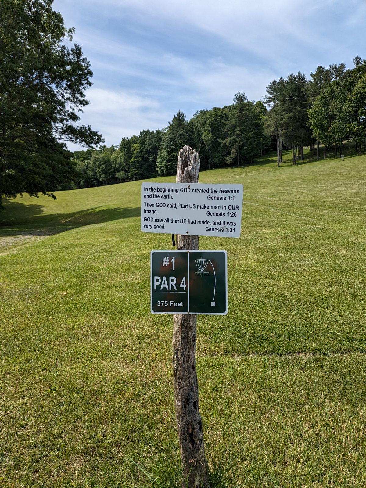 Signage at every tee!