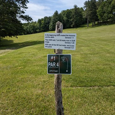 Signage at every tee!