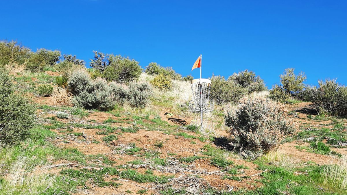 Hole 3. Challenging uphill. Careful of the roll-away!