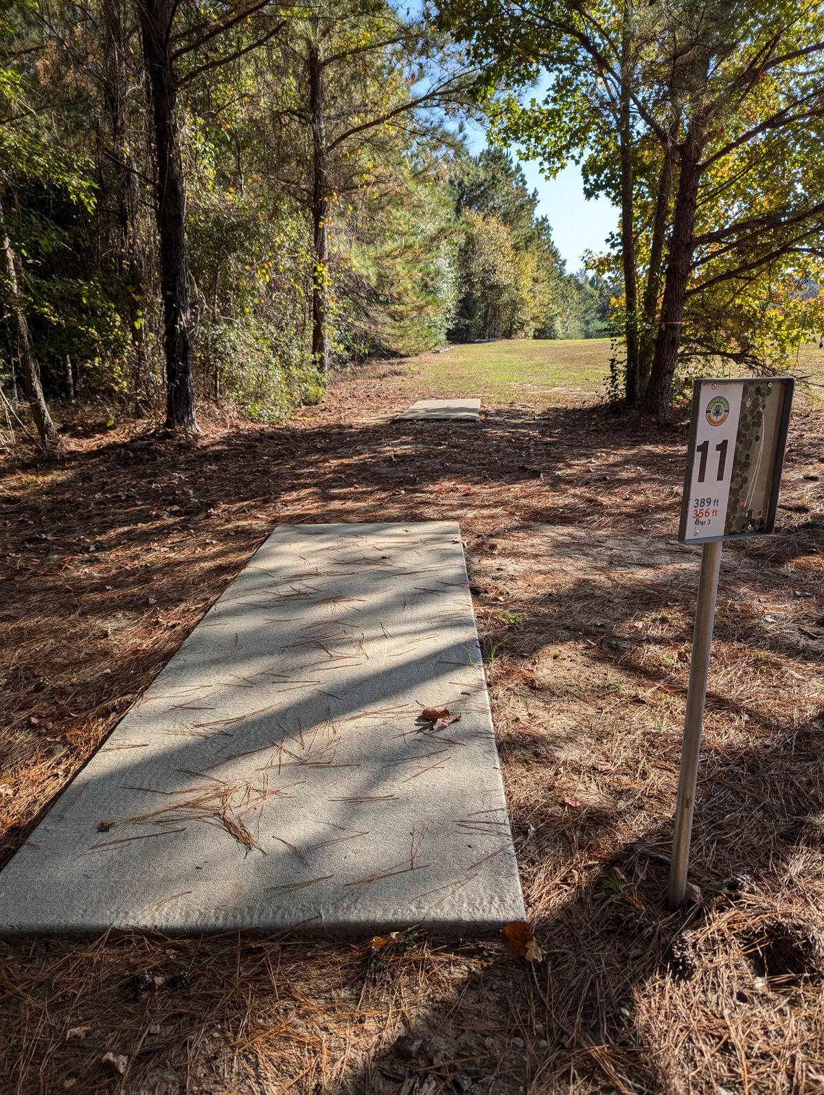 Hole 11 on the left around the trees