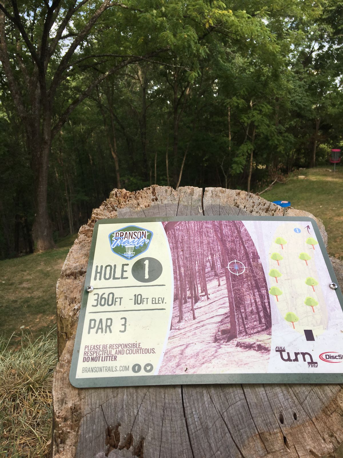 Hole 1 Tee Sign (Blue Course)