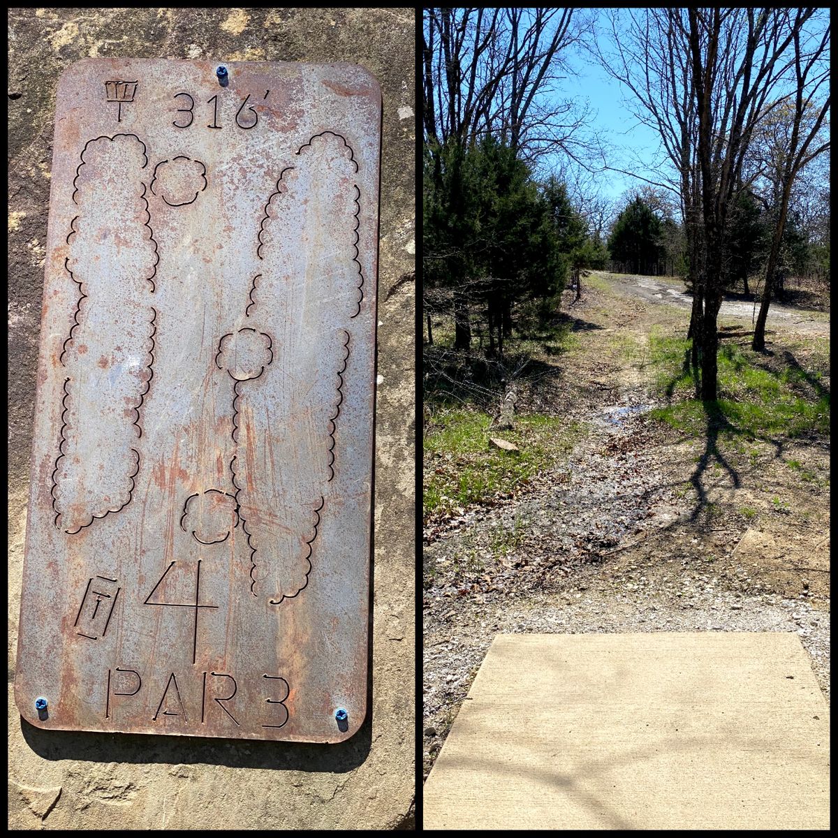 #4 Tee Throwing south and up the old road