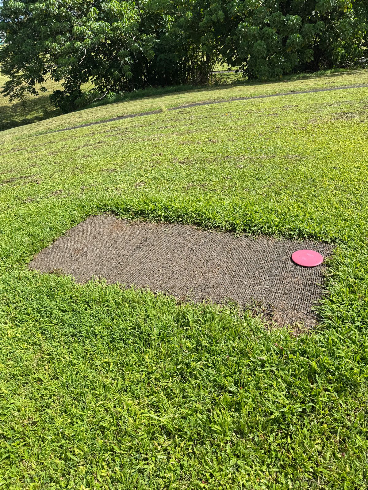 This tee pad looked strangely smaller. If it’s wet they’re slippery!
