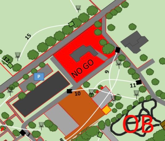 ‼️The red NO GO Zone‼️ no Disc and no people allowed ‼️