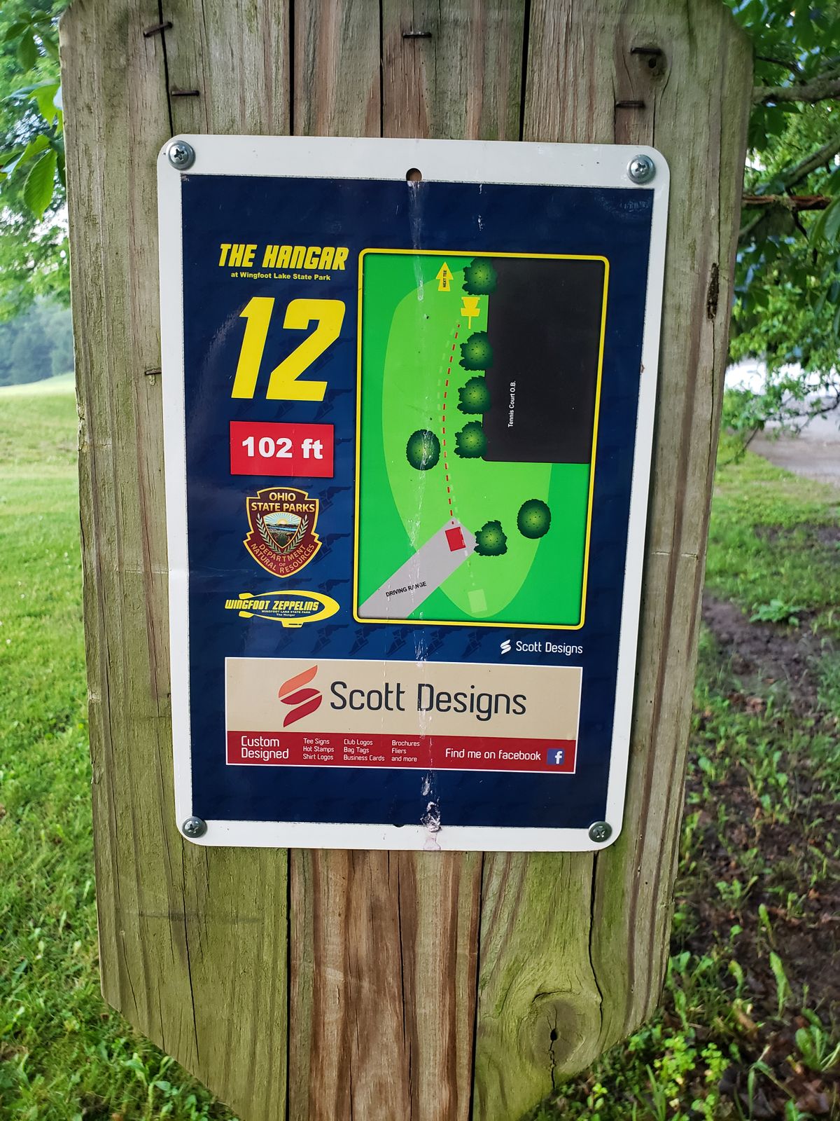 Hole 12 short sign