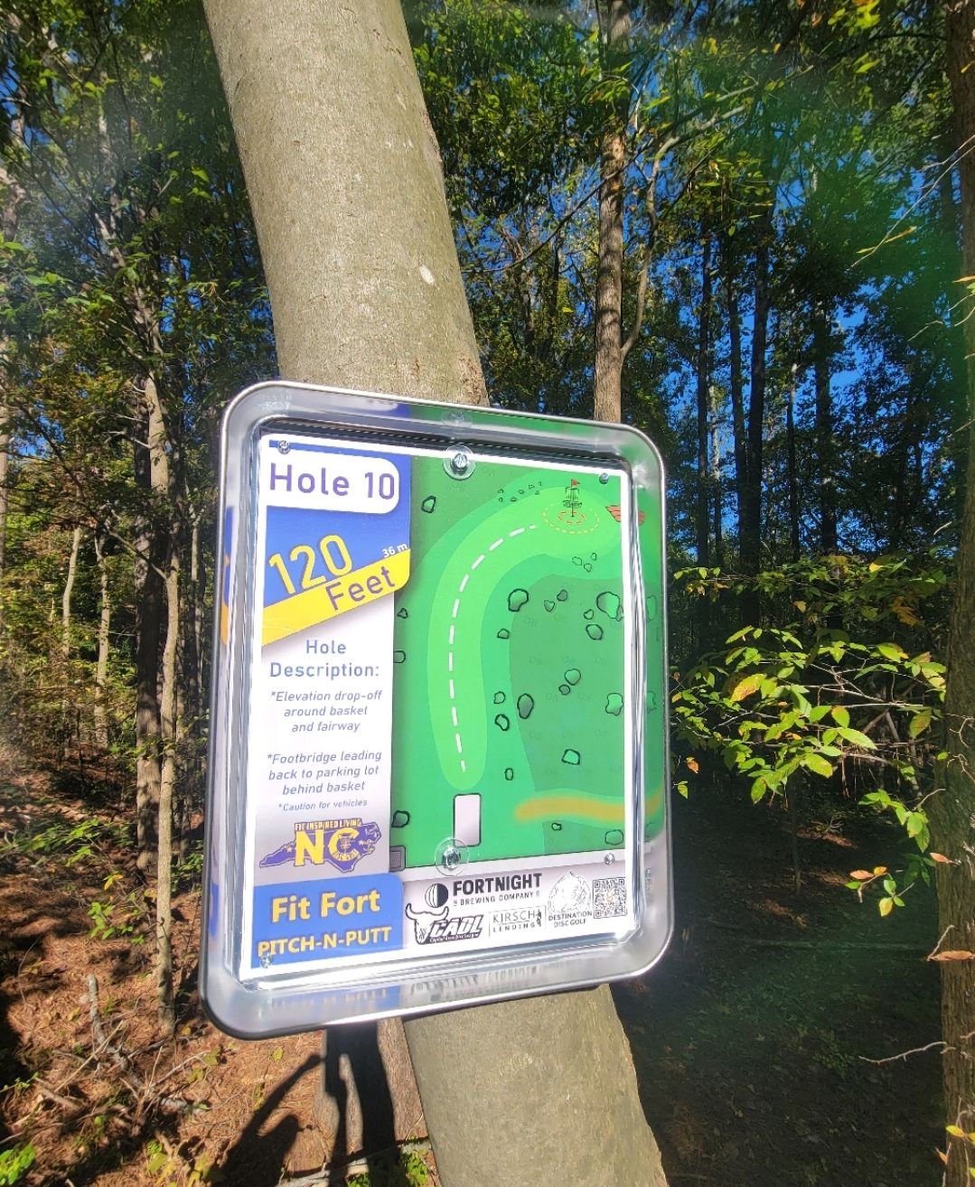 Hole 10 tee sign