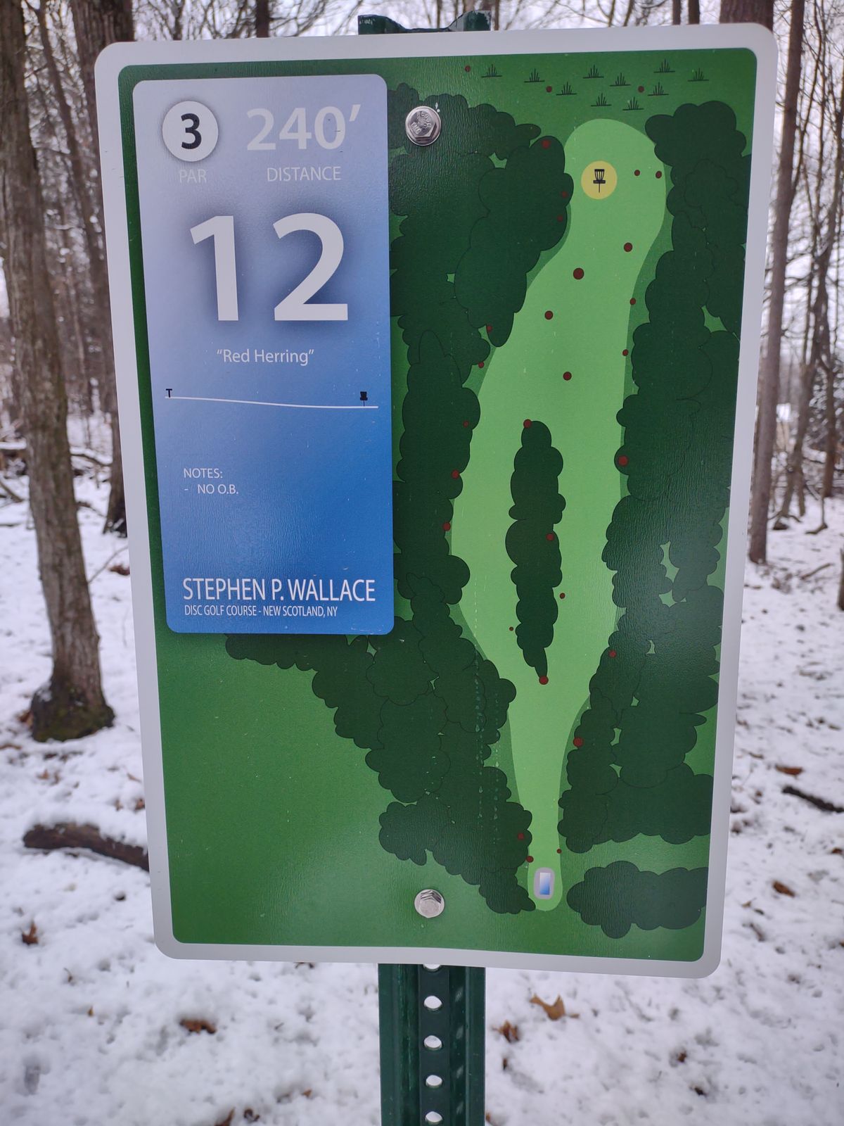 Hole 12 Tee Sign