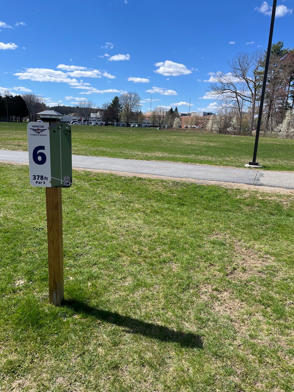 Hole 6, left side of fairway and long road and parking lot