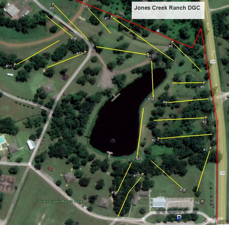 Jones Creek Ranch Park Richmond TX UDisc Disc Golf Course 