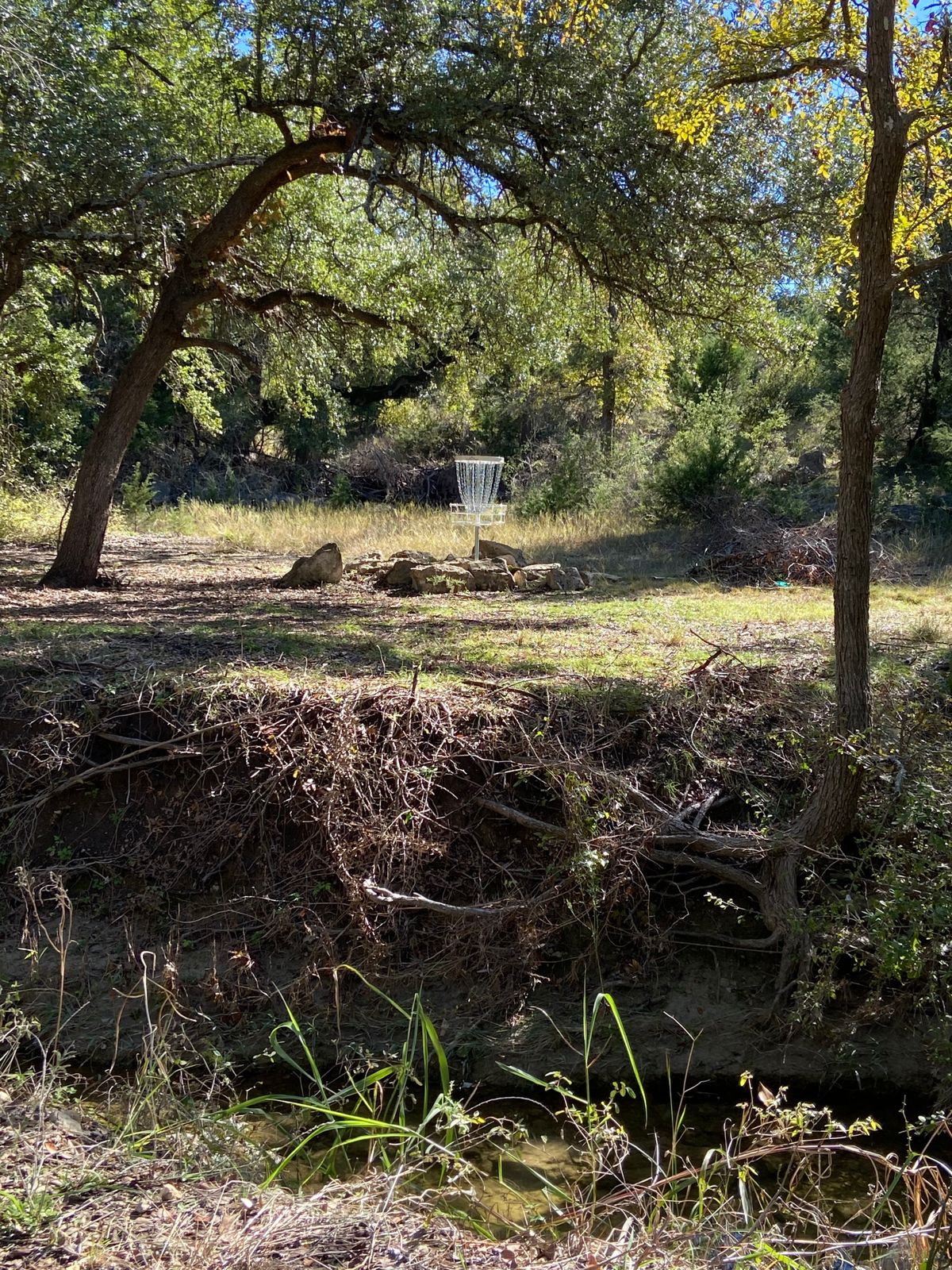 Across the creek from basket on hole 4.