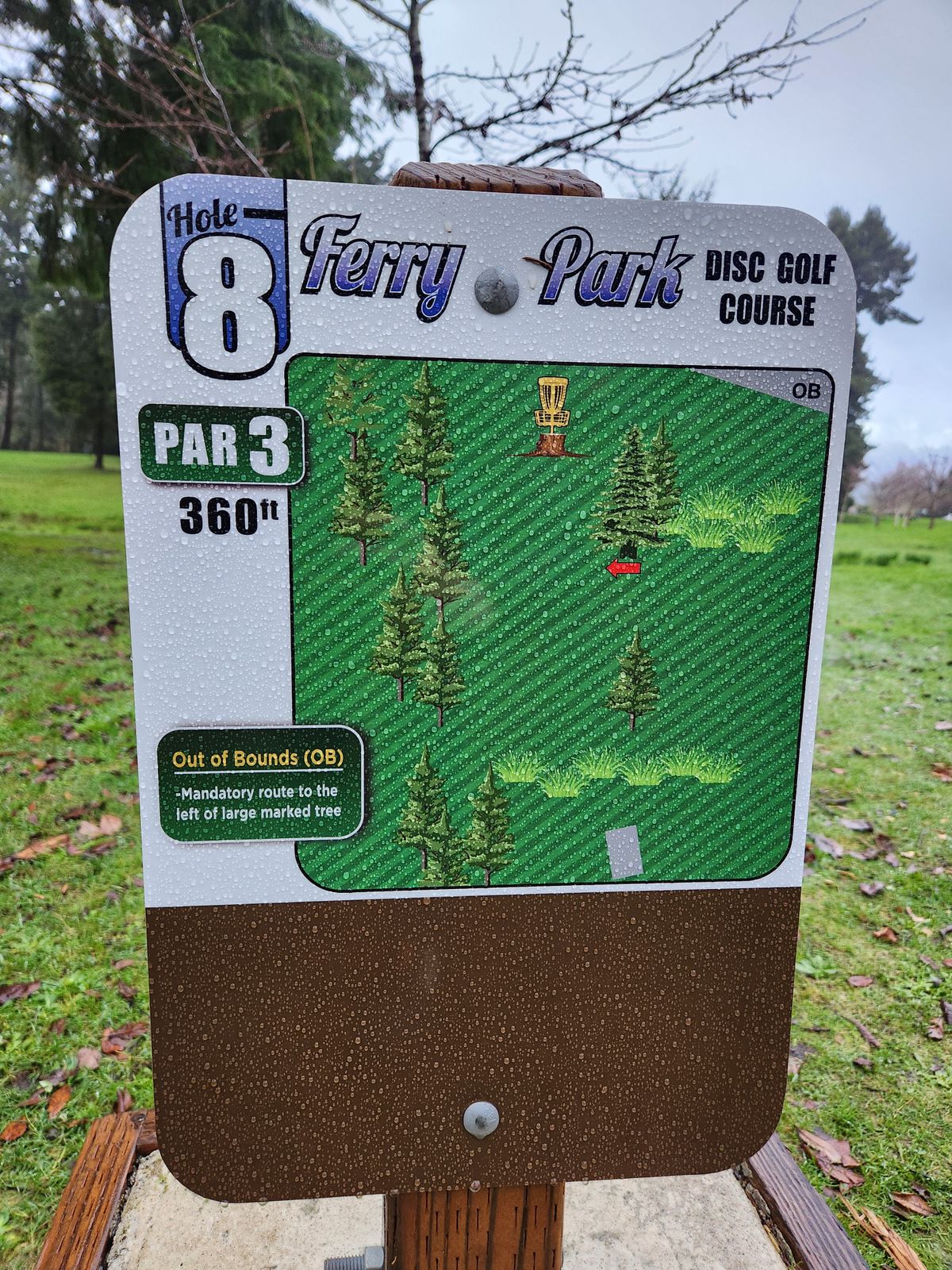Hole 8 Tee Sign