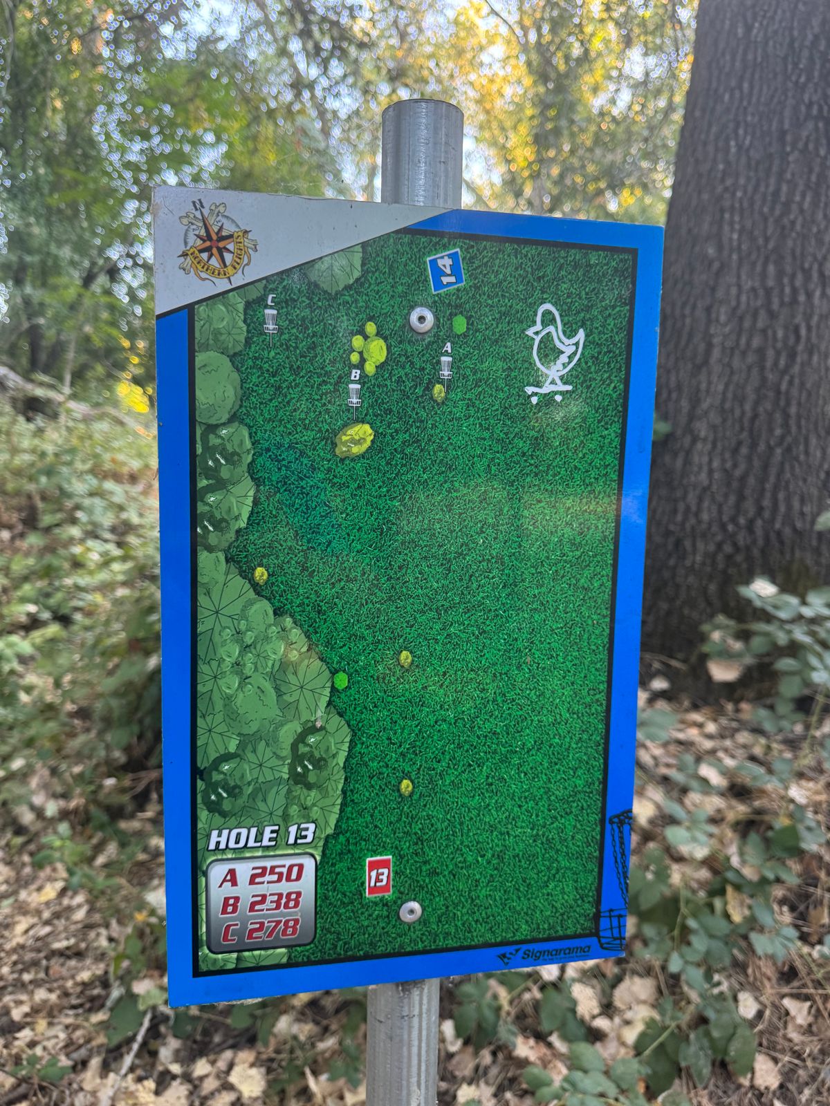 Hole 13 tee sign