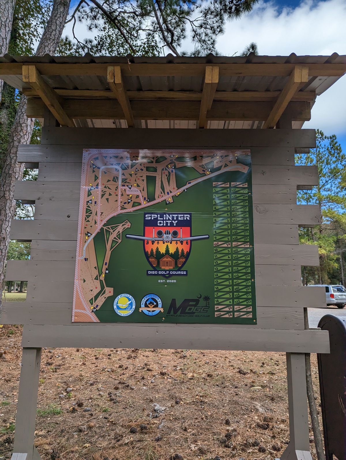 Map in the parking lot