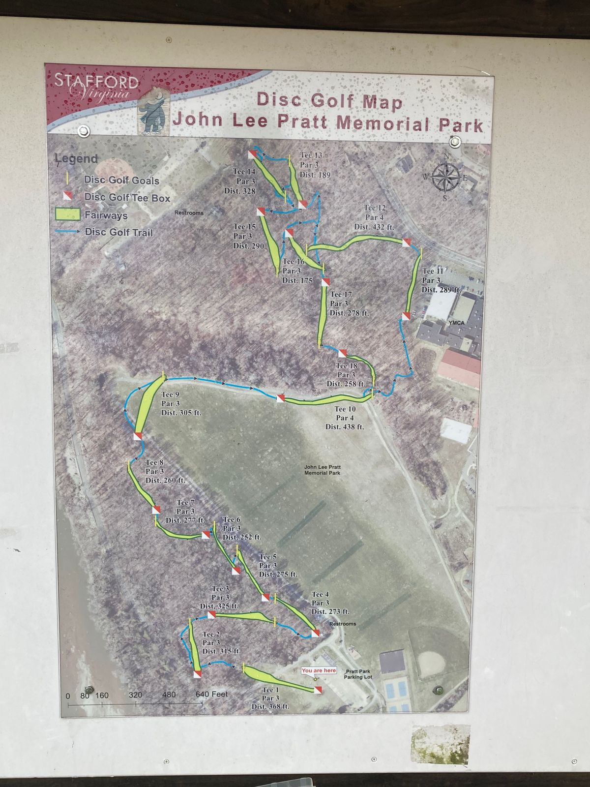Course map. Only way to know where holes go without walking each one.