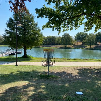 Hole 18’s basket.