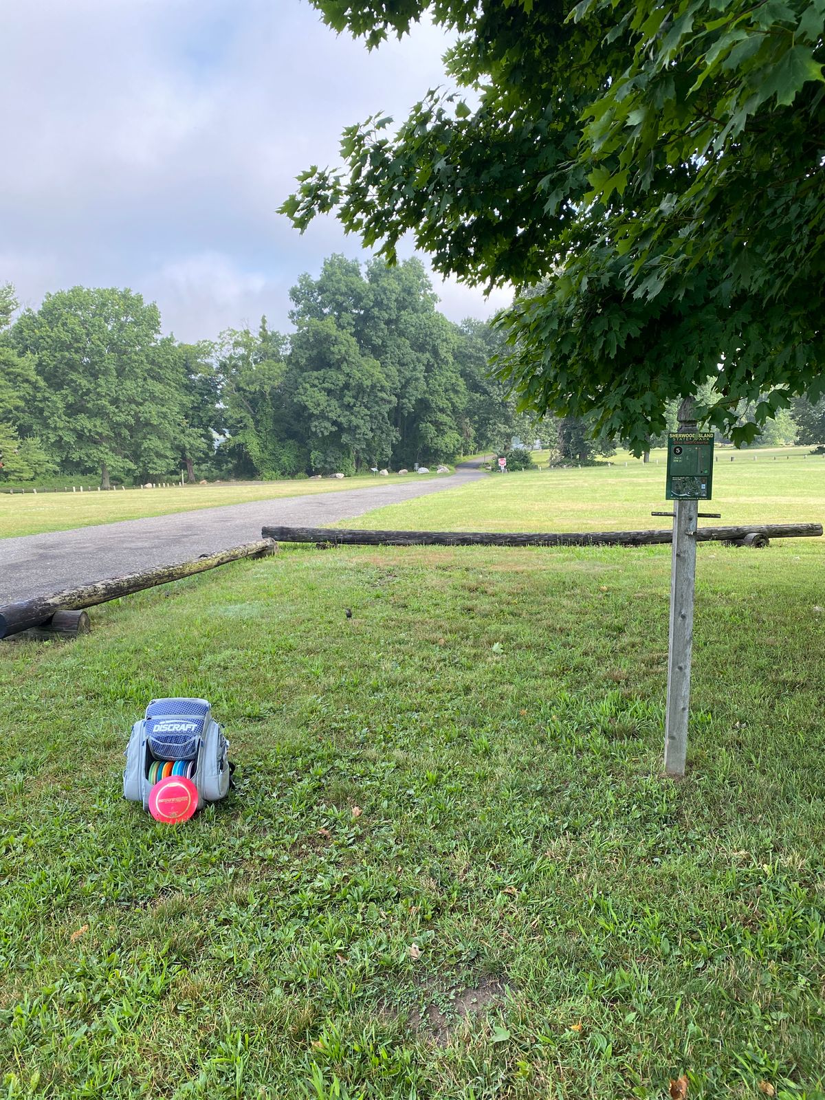 Original #5, out of play — basket has been removed.