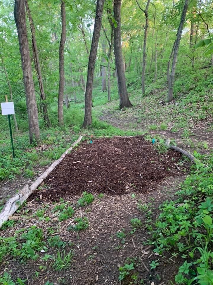 Hole 6’s temporary tee pad