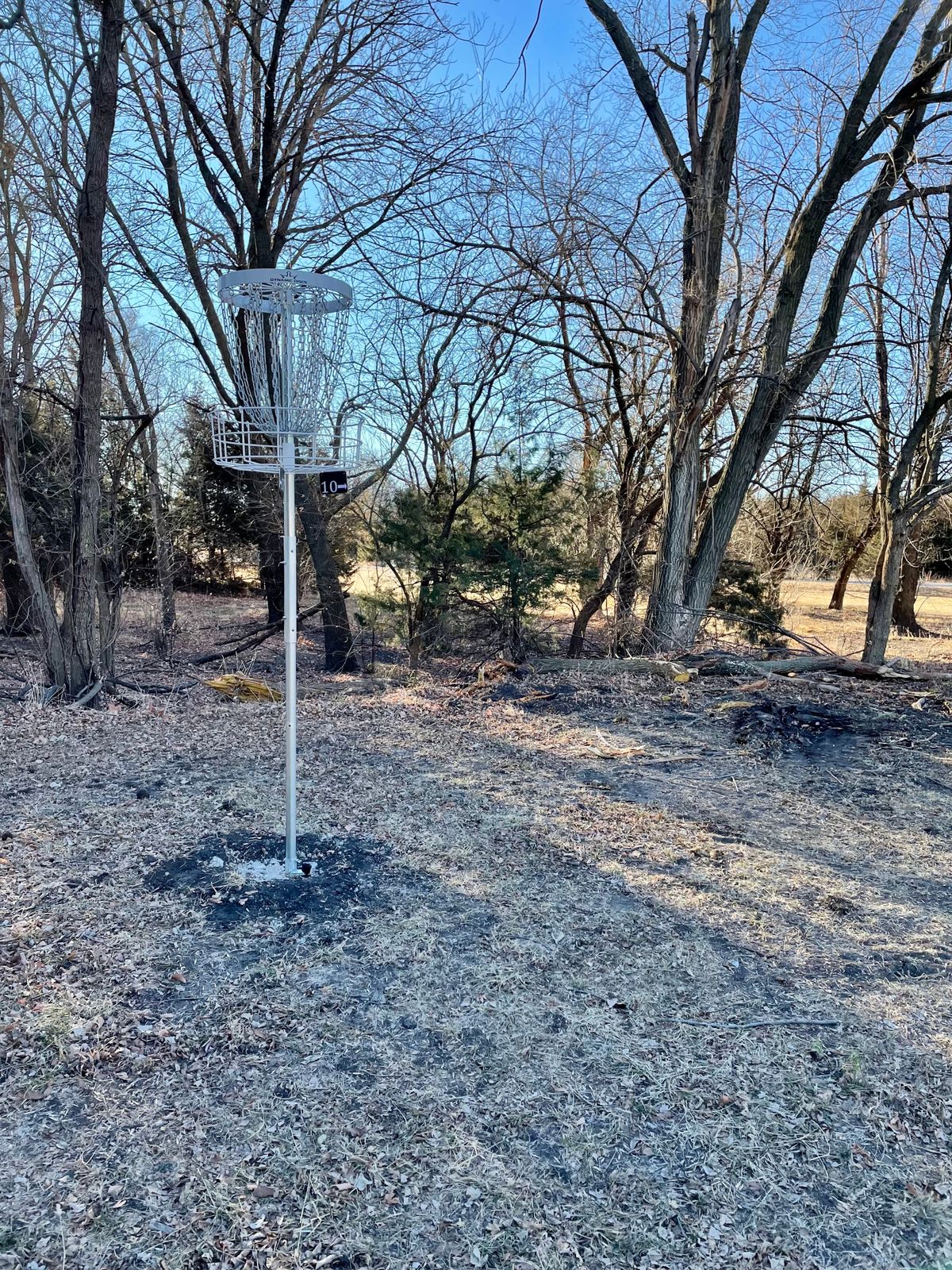 Hole 9 is a tall basket.