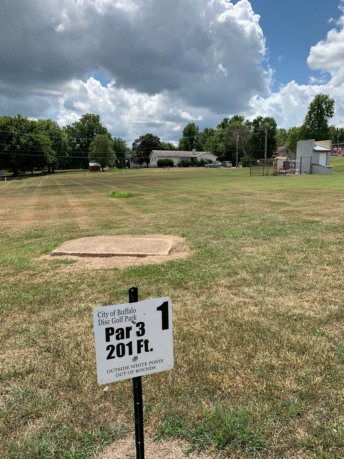“Tee box” #1 (there are no tee pads on this course)