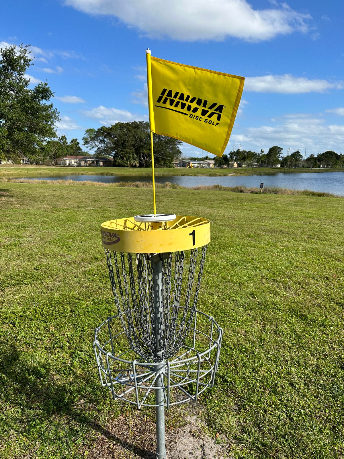 Hole 1 with glow light