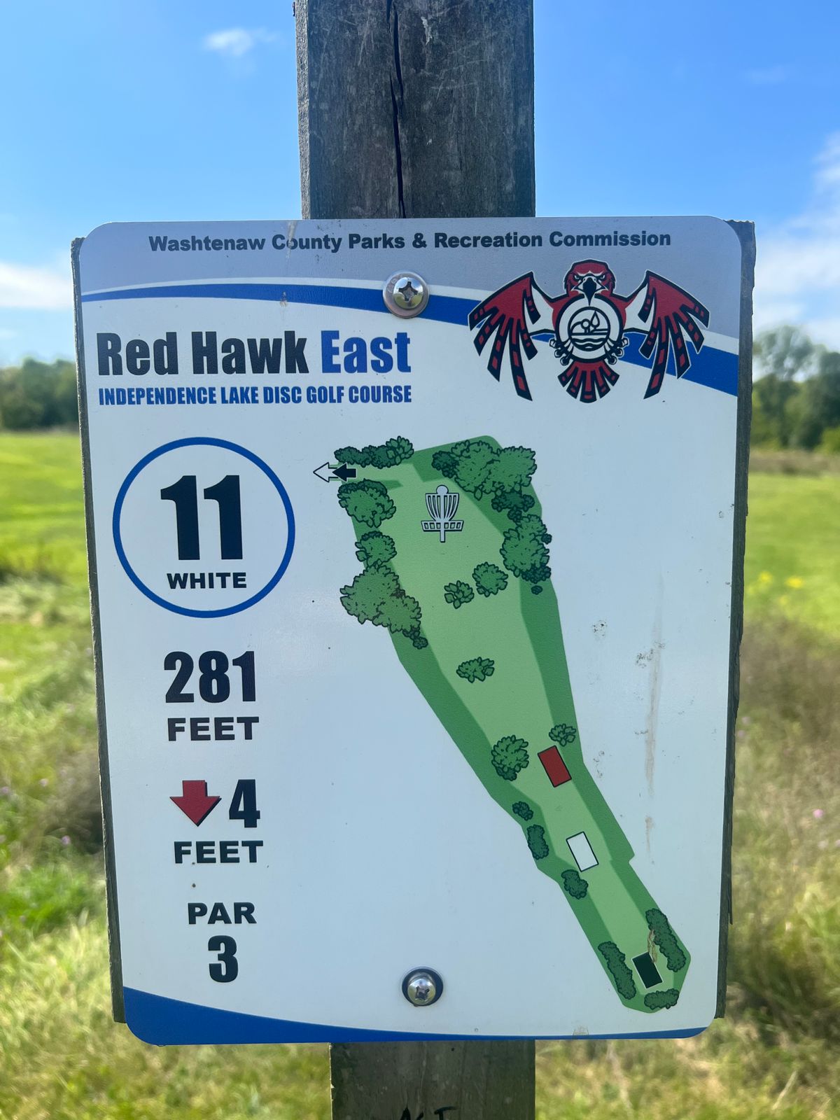 Hole 11 (White) - Hole Sign