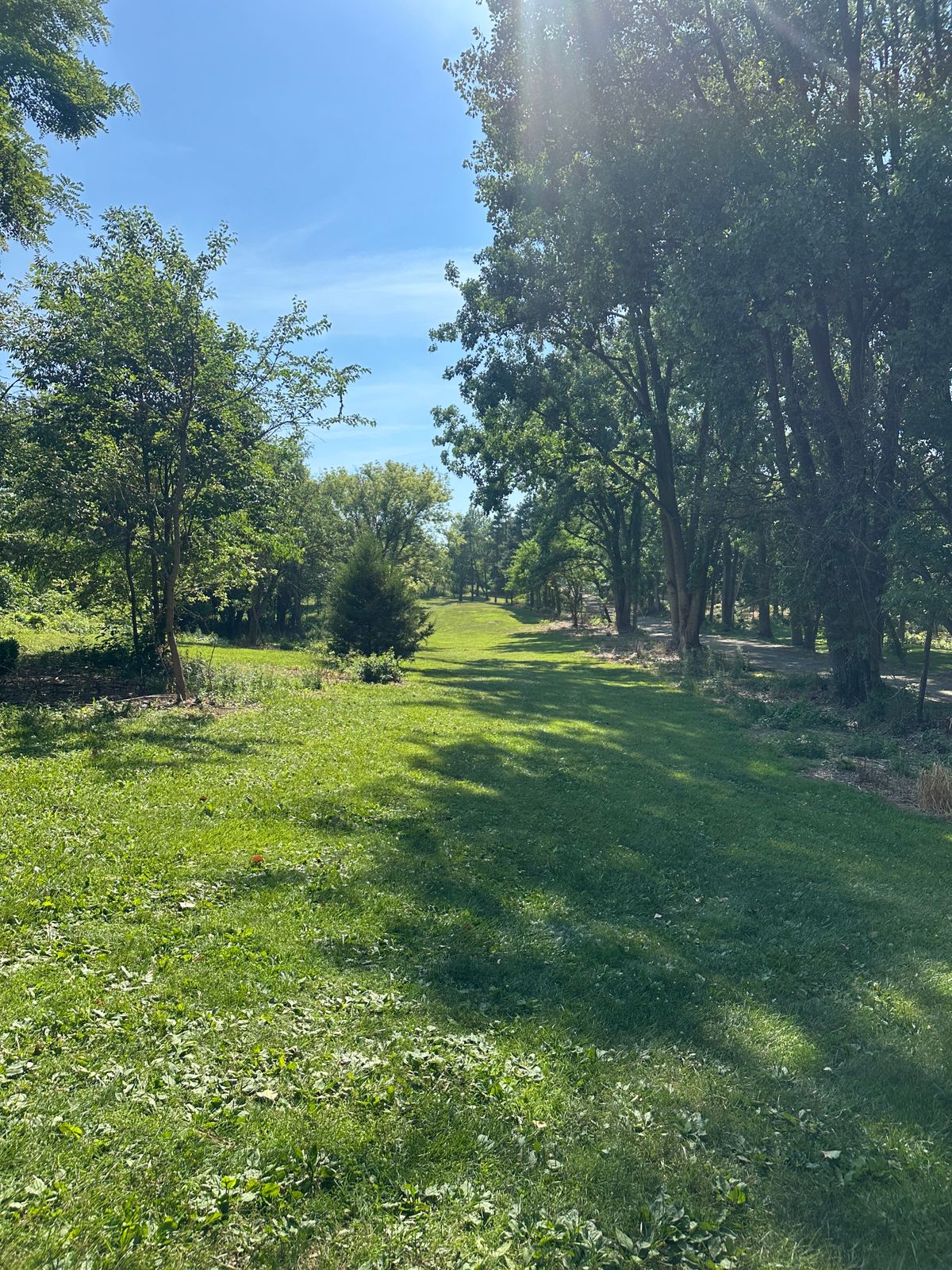 Hole nines fairway up the hill