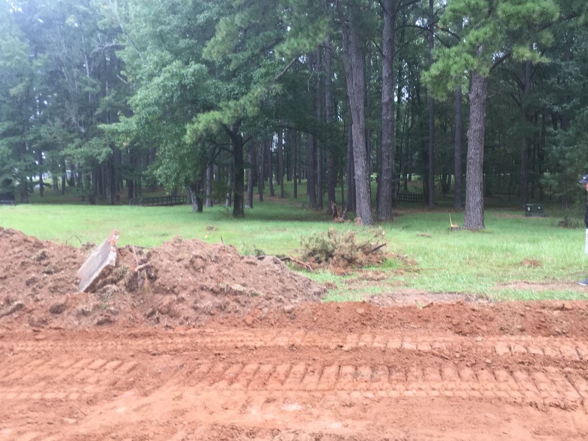 #5 tee pad has been torn up.