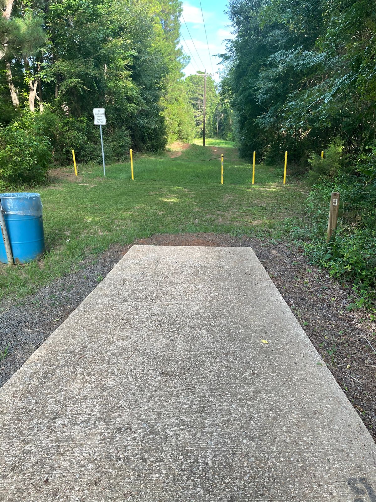 Hole 9.  Over the hill, then right about 65 yards into the woods across the river.