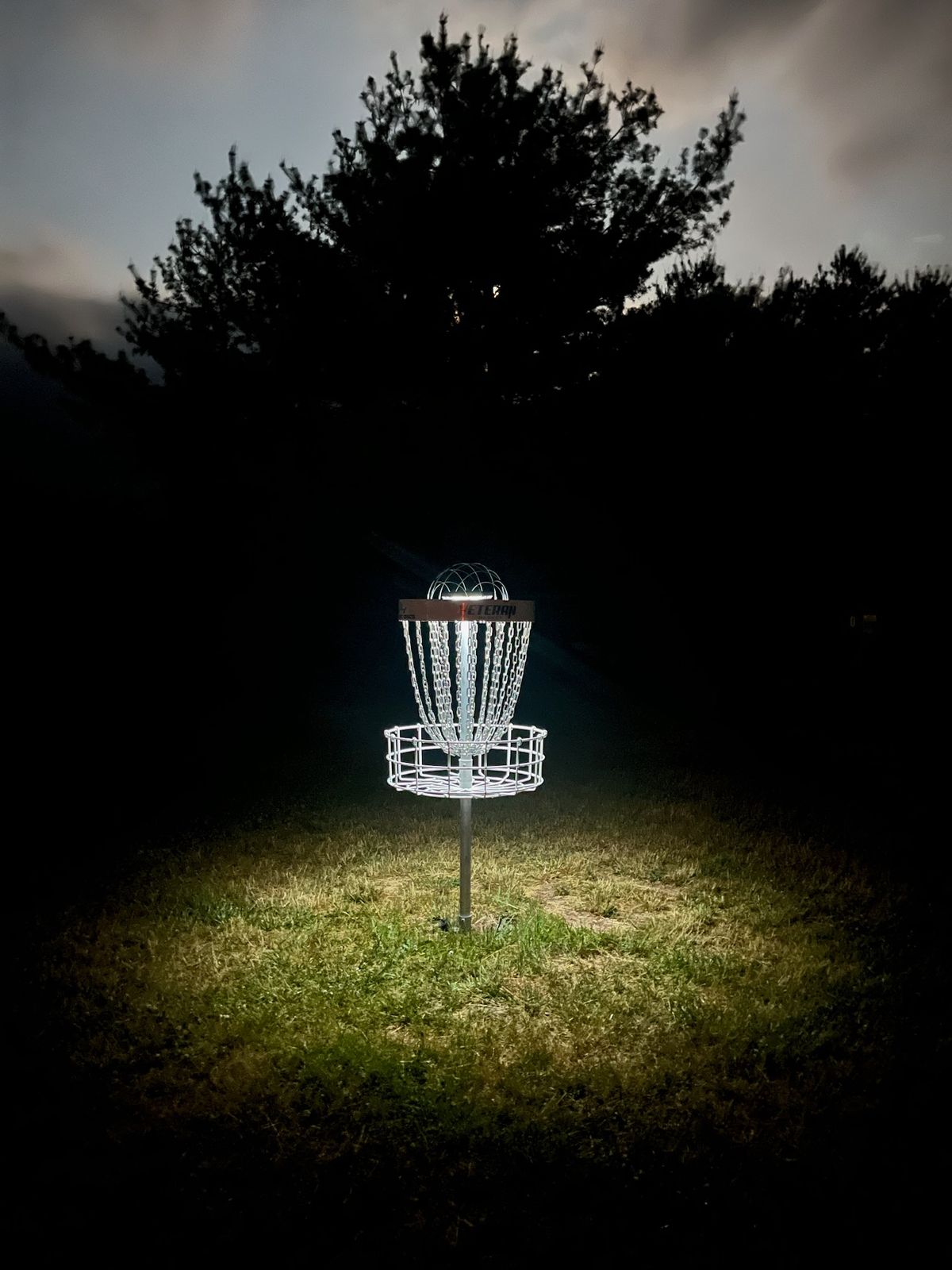 Practice basket with permanent solar light
