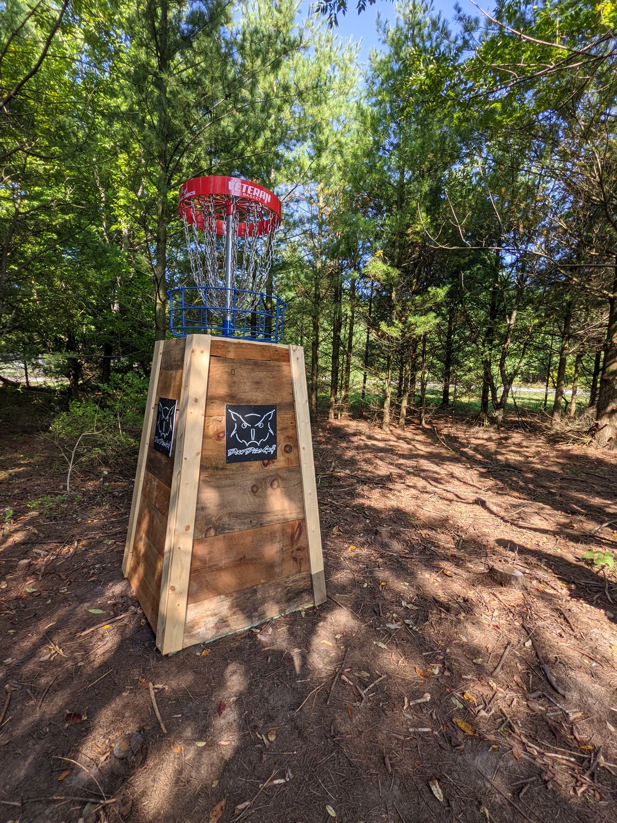 Hole 18's new elevated basket.
