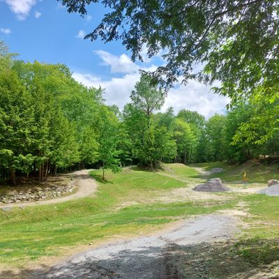 Looking back at a freshly manicured hole 11.