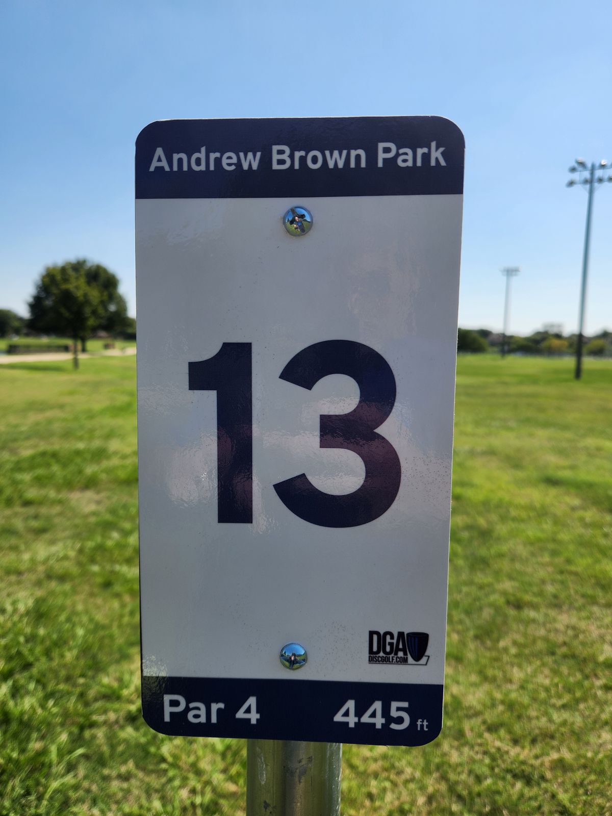 Hole 13 tee sign