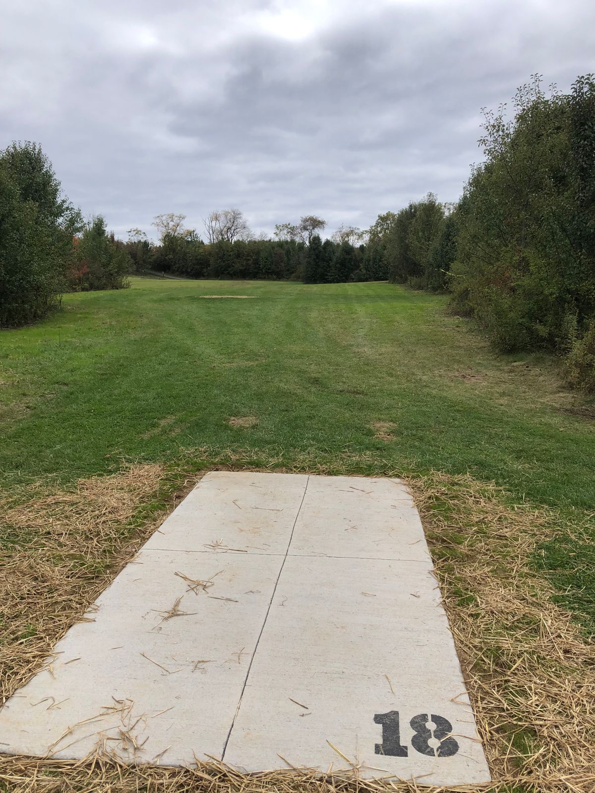 New hole 18: tee from old 16 green uphill and finishes to the right as a short par 4