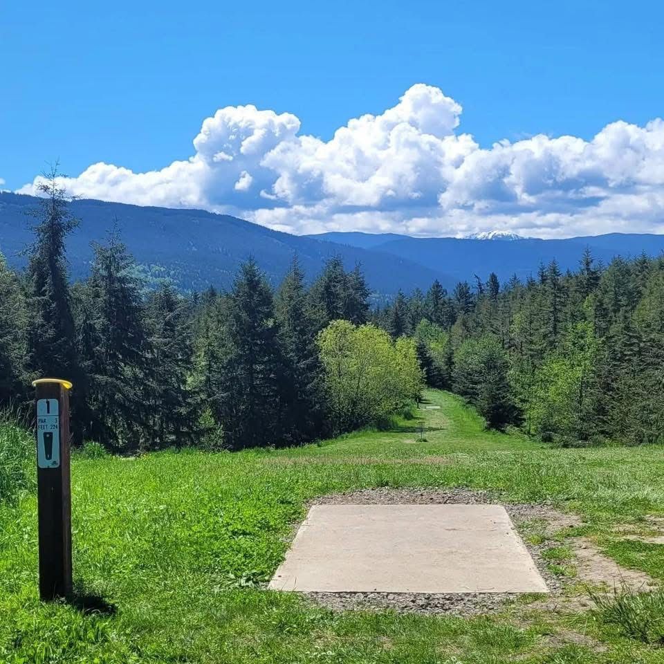 The best view on the course in terms of of the mountains and sky.