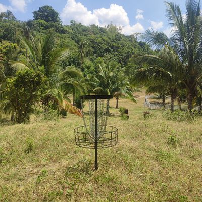 Hole 9 vista with the tee off the corner of pen