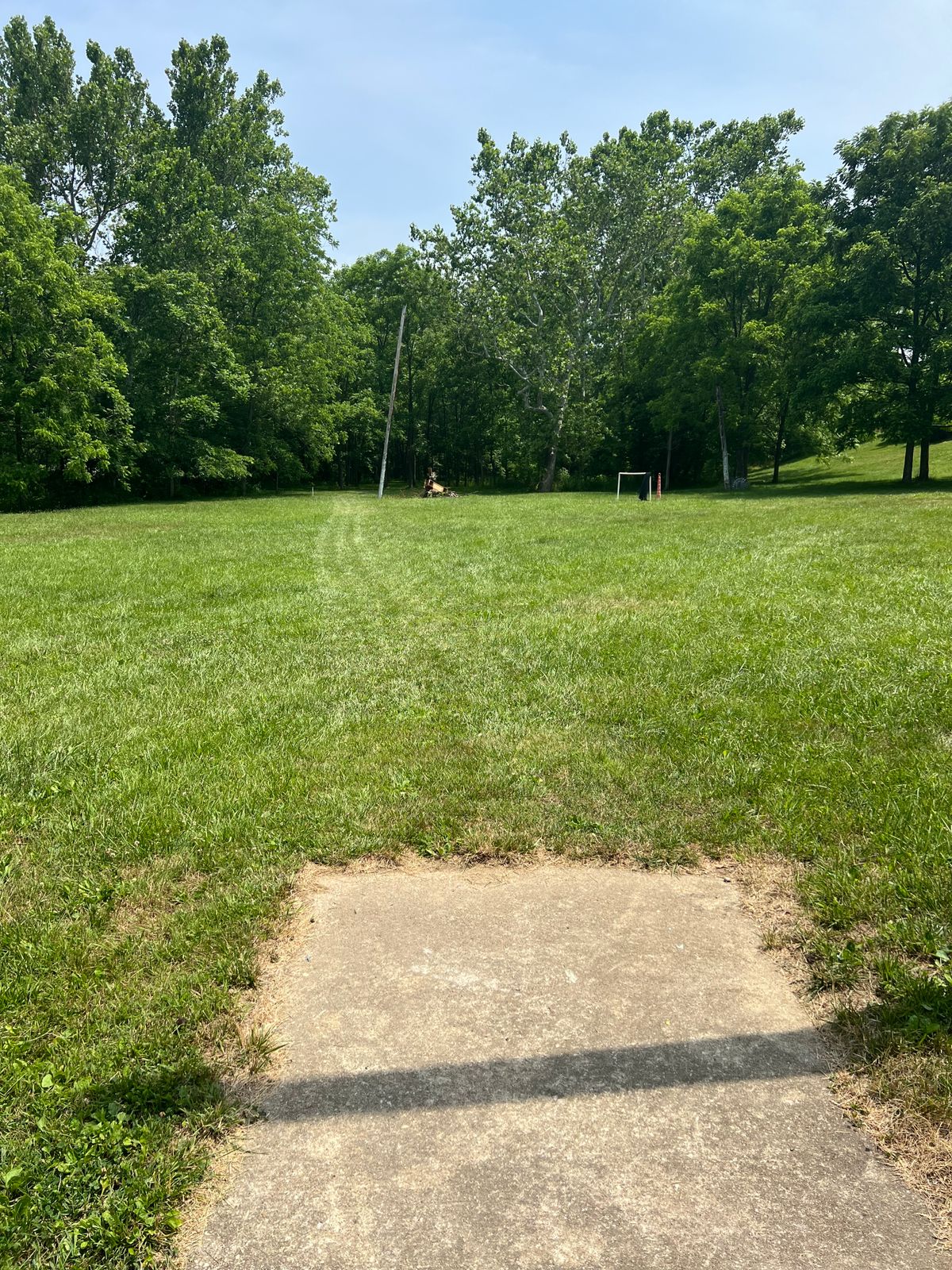 Hole 17 - This is a wild hole, once you reach the tree line, potential pond on the right side and a creek going along the left.  The trees can make or break you on this 2nd to last hole.