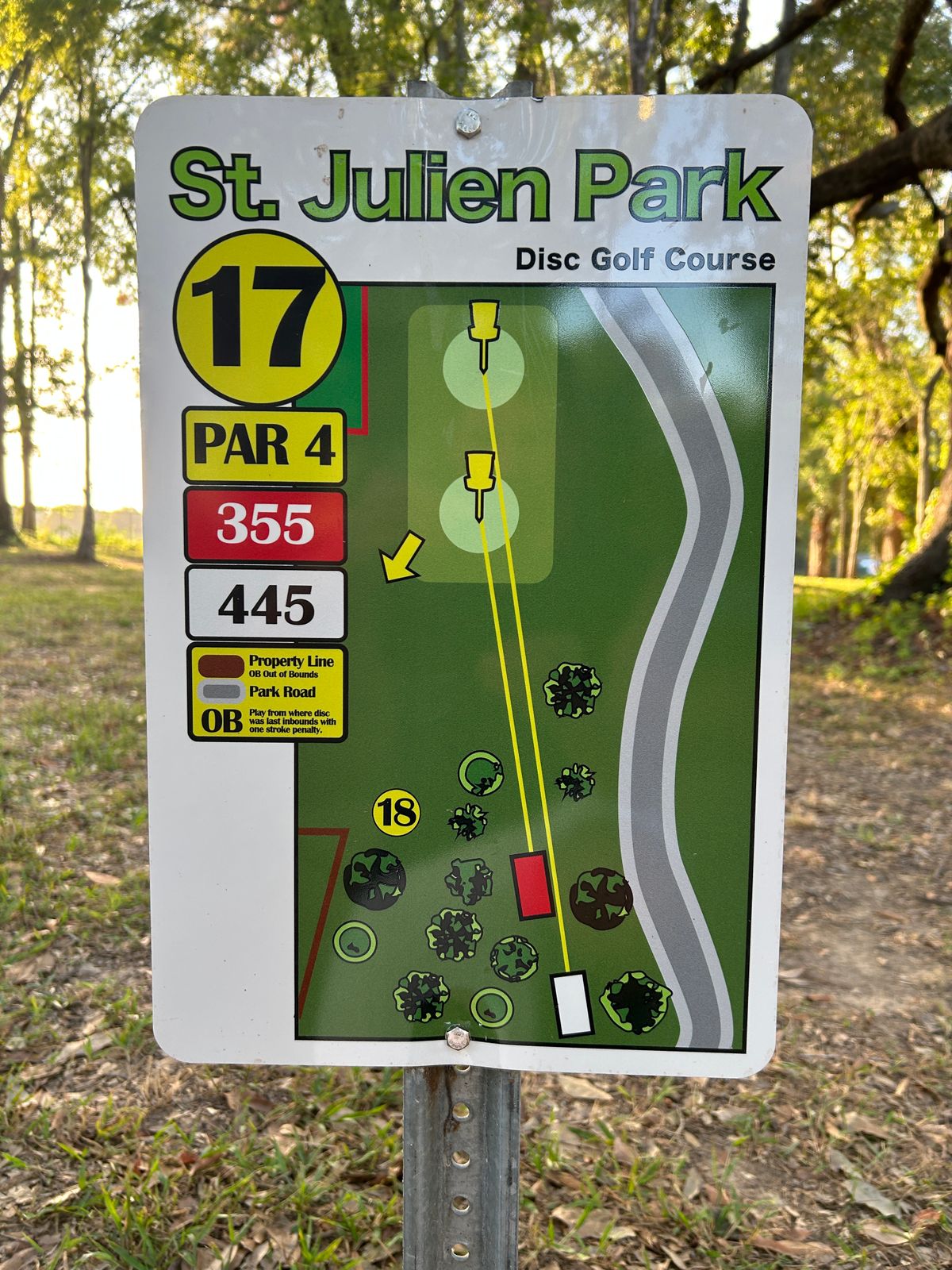 Hole 17 Tee Sign