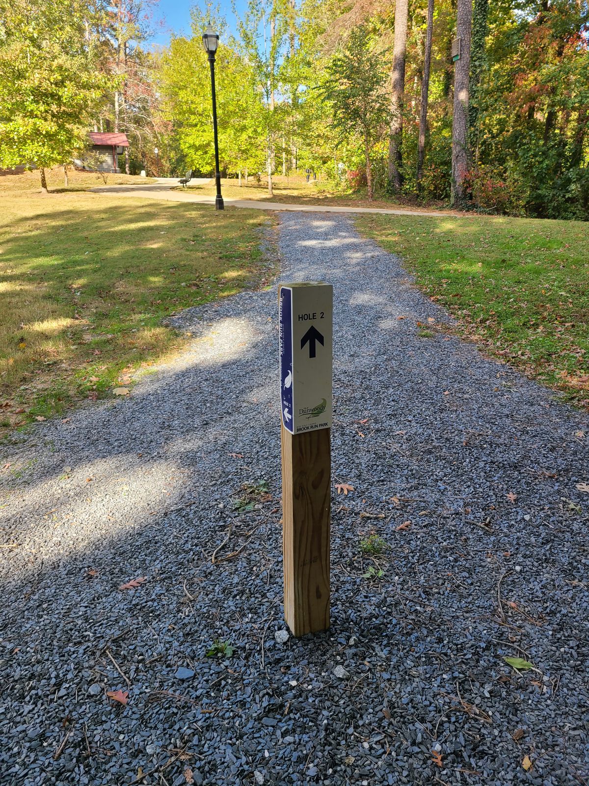 Directional signage to the next tees are good