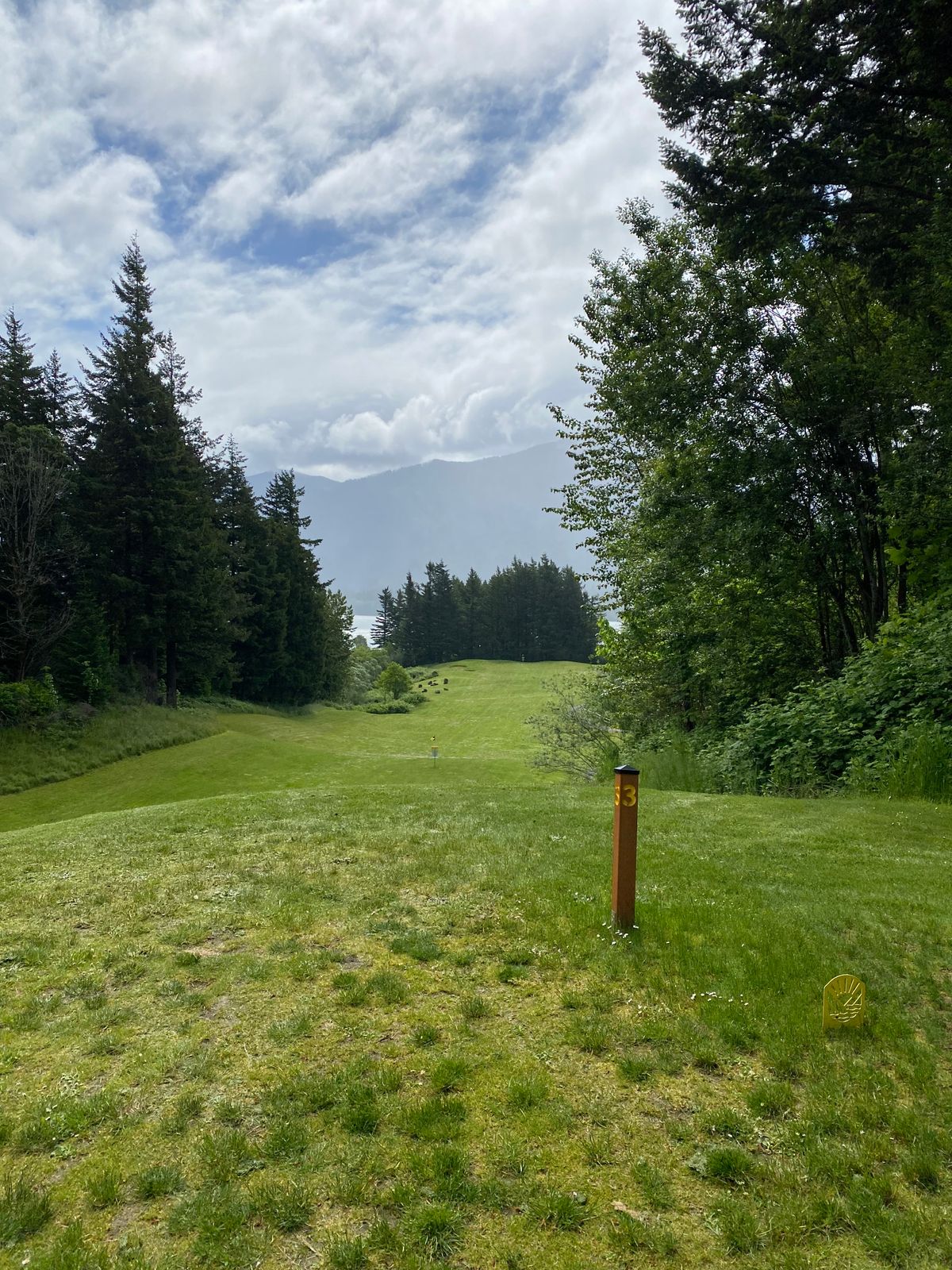 View of the Columbia Gorge and a few holes of the front 9