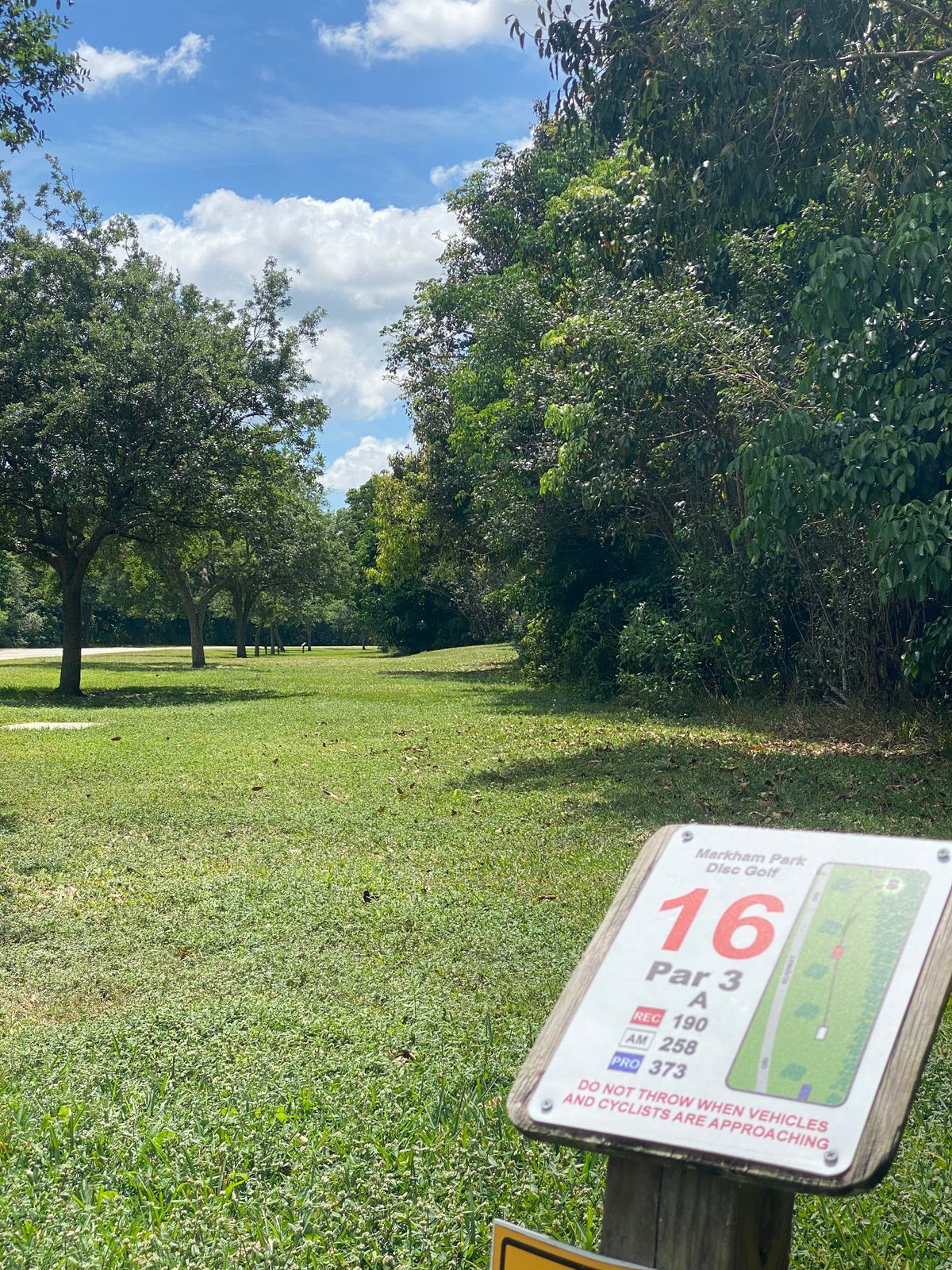 Fairway view at tee pad of hole 16