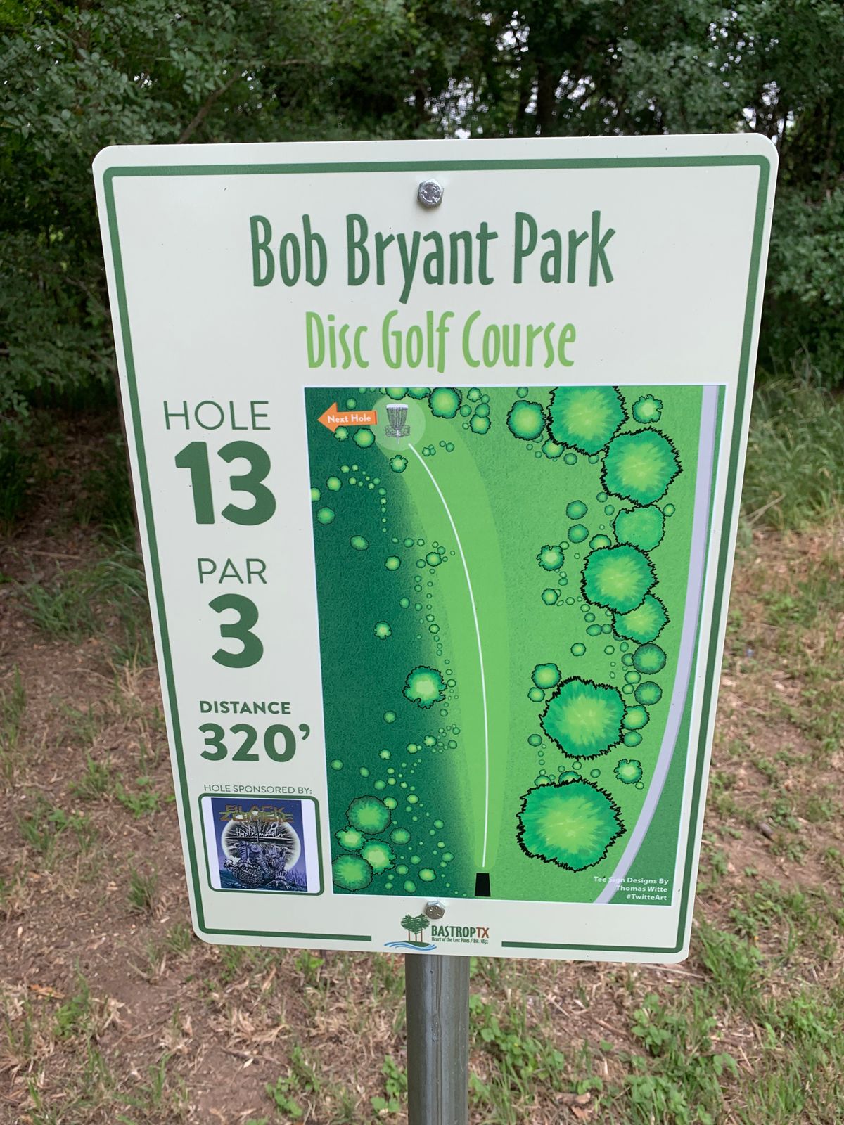 Hole 13 sign